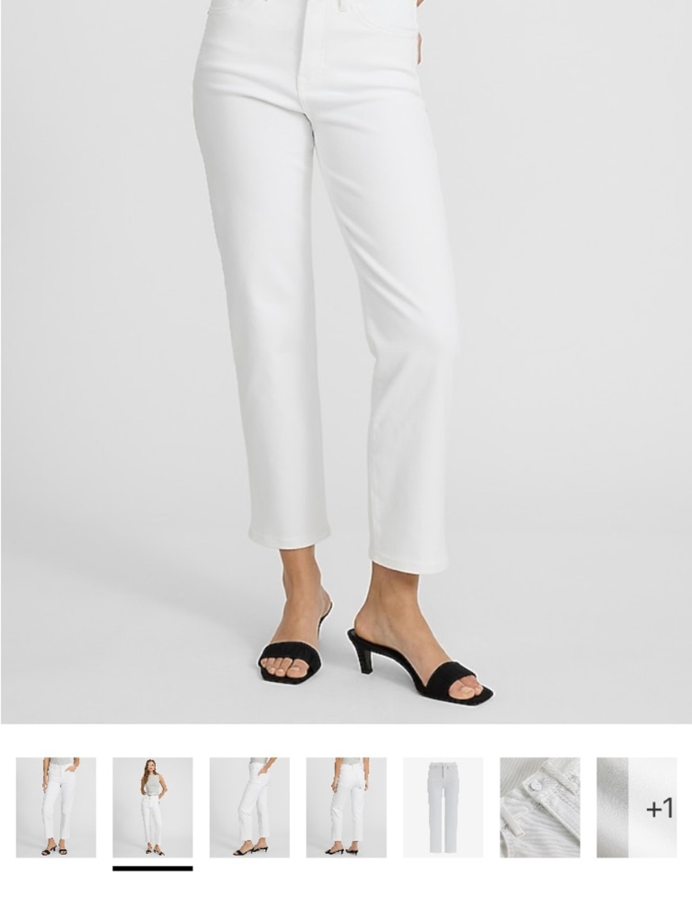 Express White Straight Leg Pants